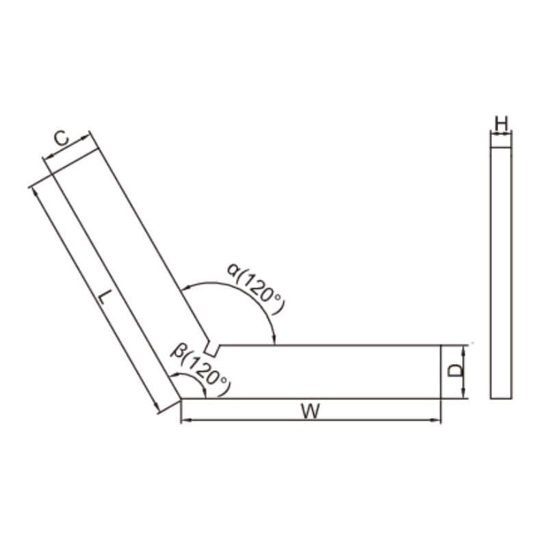 Insize 120° Square 100x100mm Series 4706-1100-3