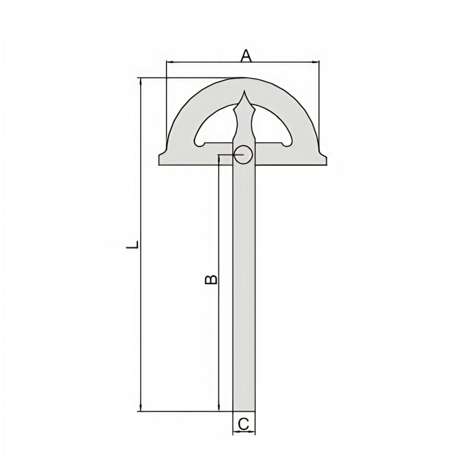 Insize 180° Protractor 200x300mm Range Series 4799-1200-1