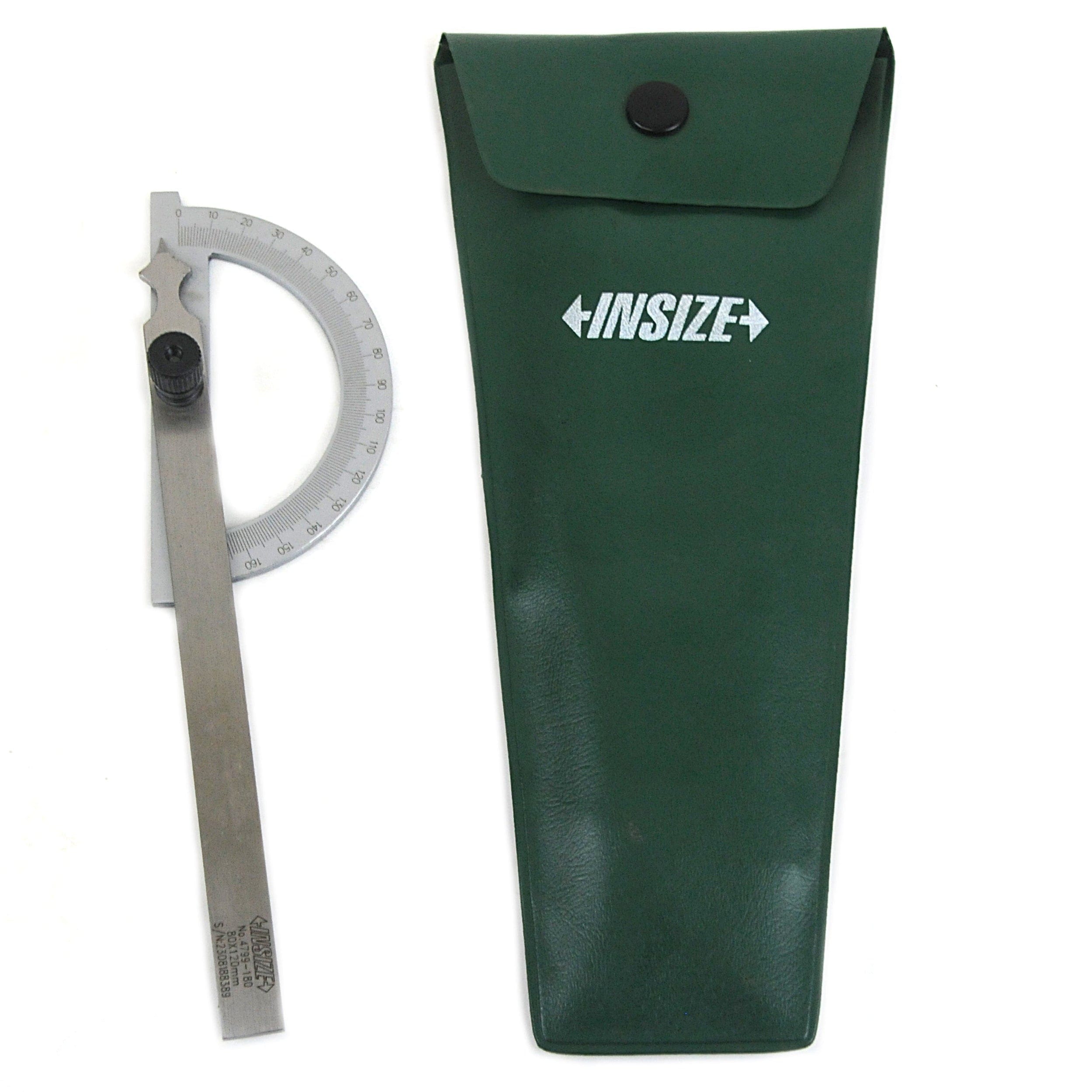 Insize 180° Protractor 80x120mm Range Series 4799-180-2