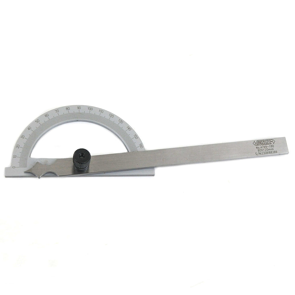 Insize 180° Protractor 80x120mm Range Series 4799-180-0