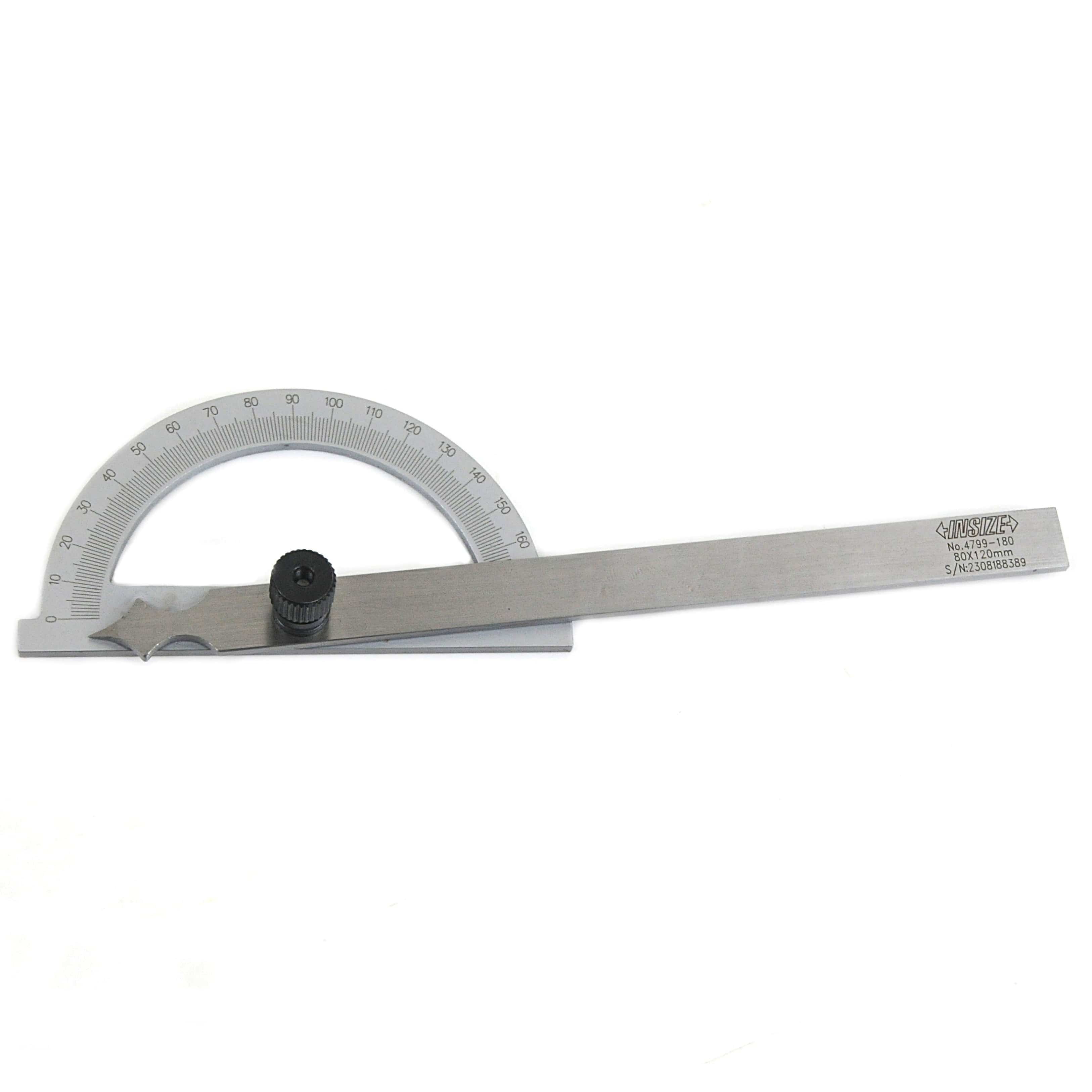 Insize 180° Protractor 80x120mm Range Series 4799-180-0