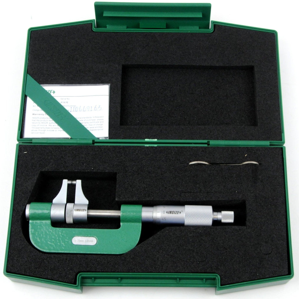 Insize Caliper Type Micrometer 0-25mm Range Series 3238-25-0