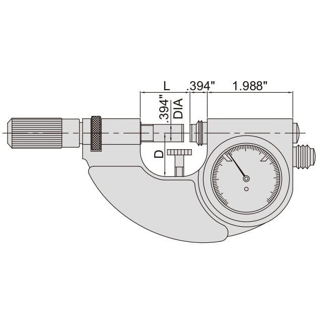 Insize Dial Snap Gauge 0-1" Range Series 3334-1-3