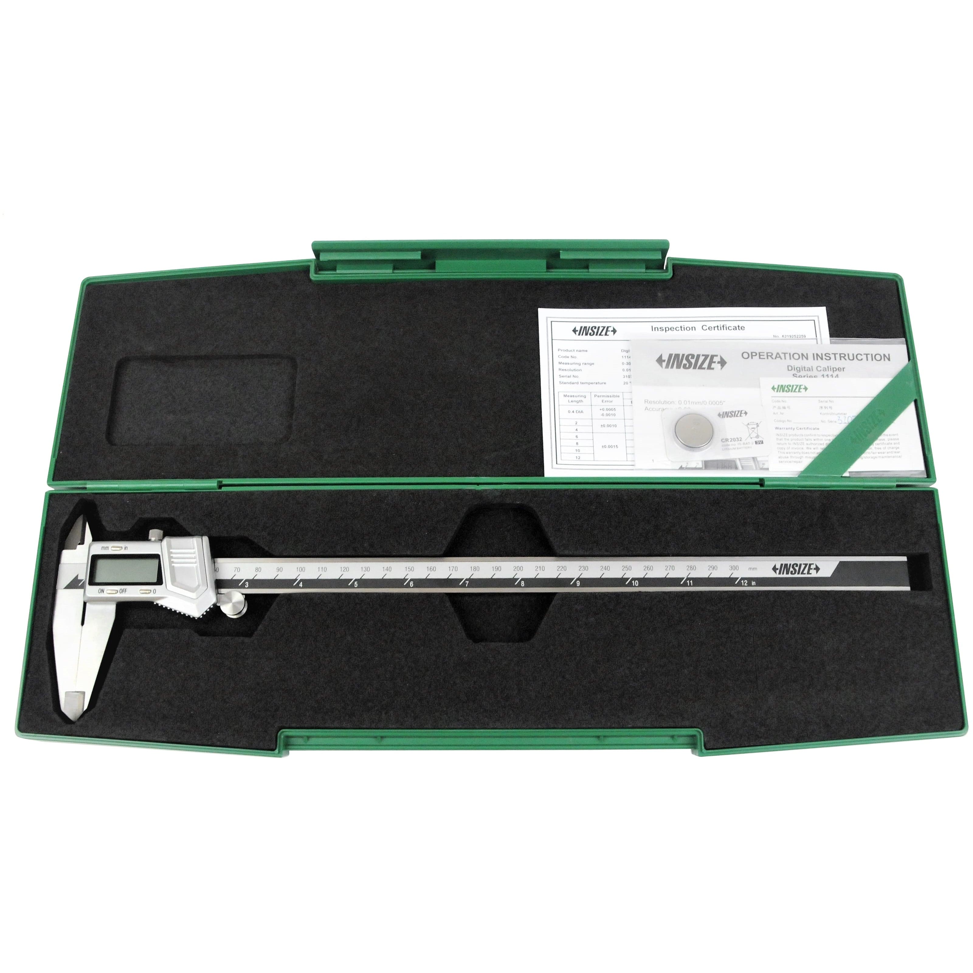Insize Digital Caliper 0-300mm/0-12" Range Series 1114-300A-0