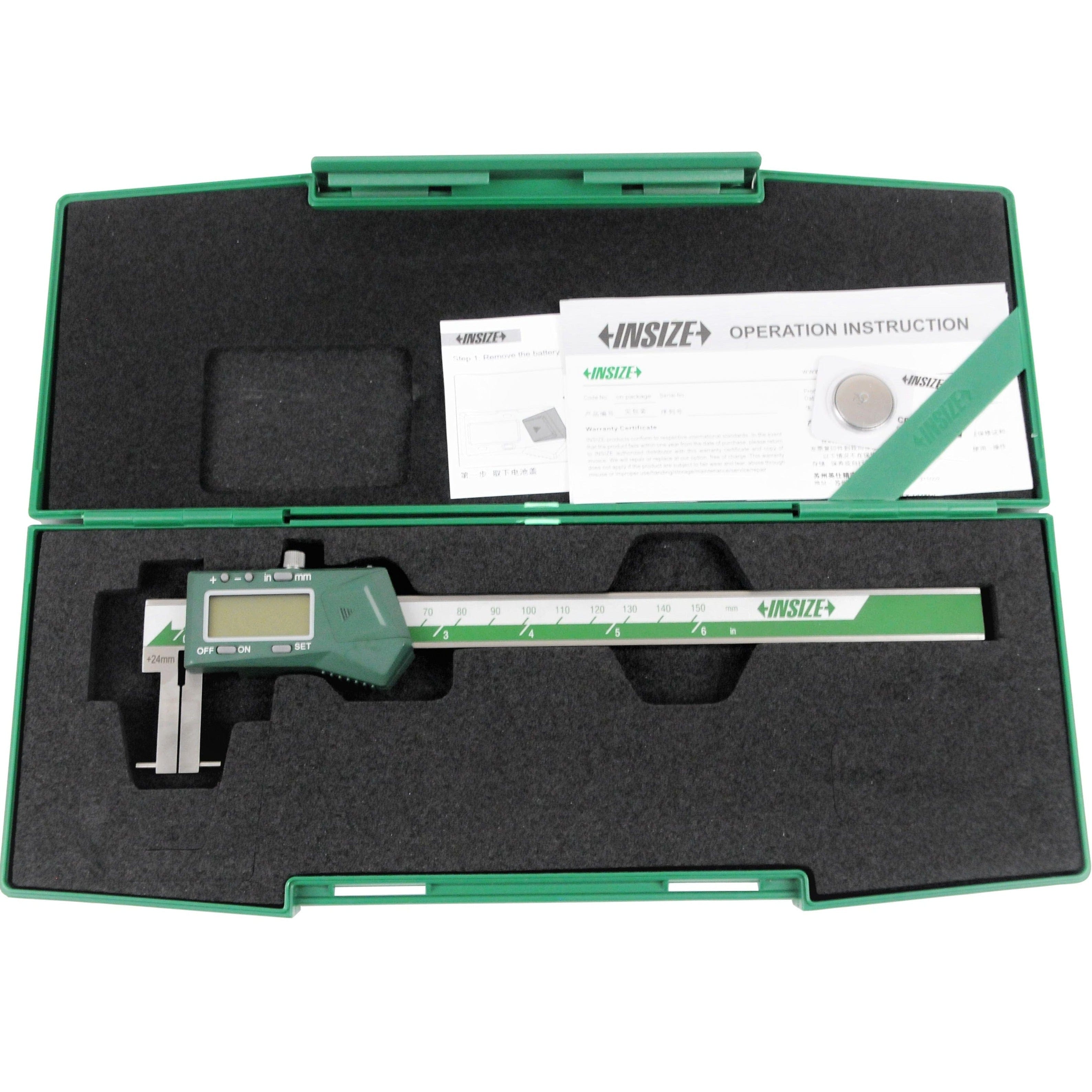 Insize Digital Inside Point Caliper 24-150mm Range Series 1121-150A-0