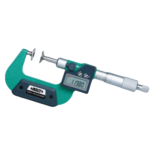 Insize Digital Non-Rotating Spindle Disk Micrometer 25–50 mm / 1–2" Series 3594-50A-0