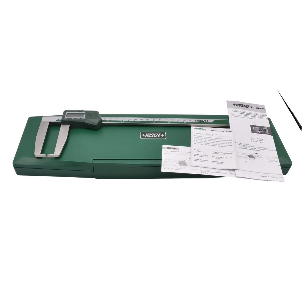 Insize Digital Outside Neck Caliper 0-200mm/0-8" Series 1187-200A-0