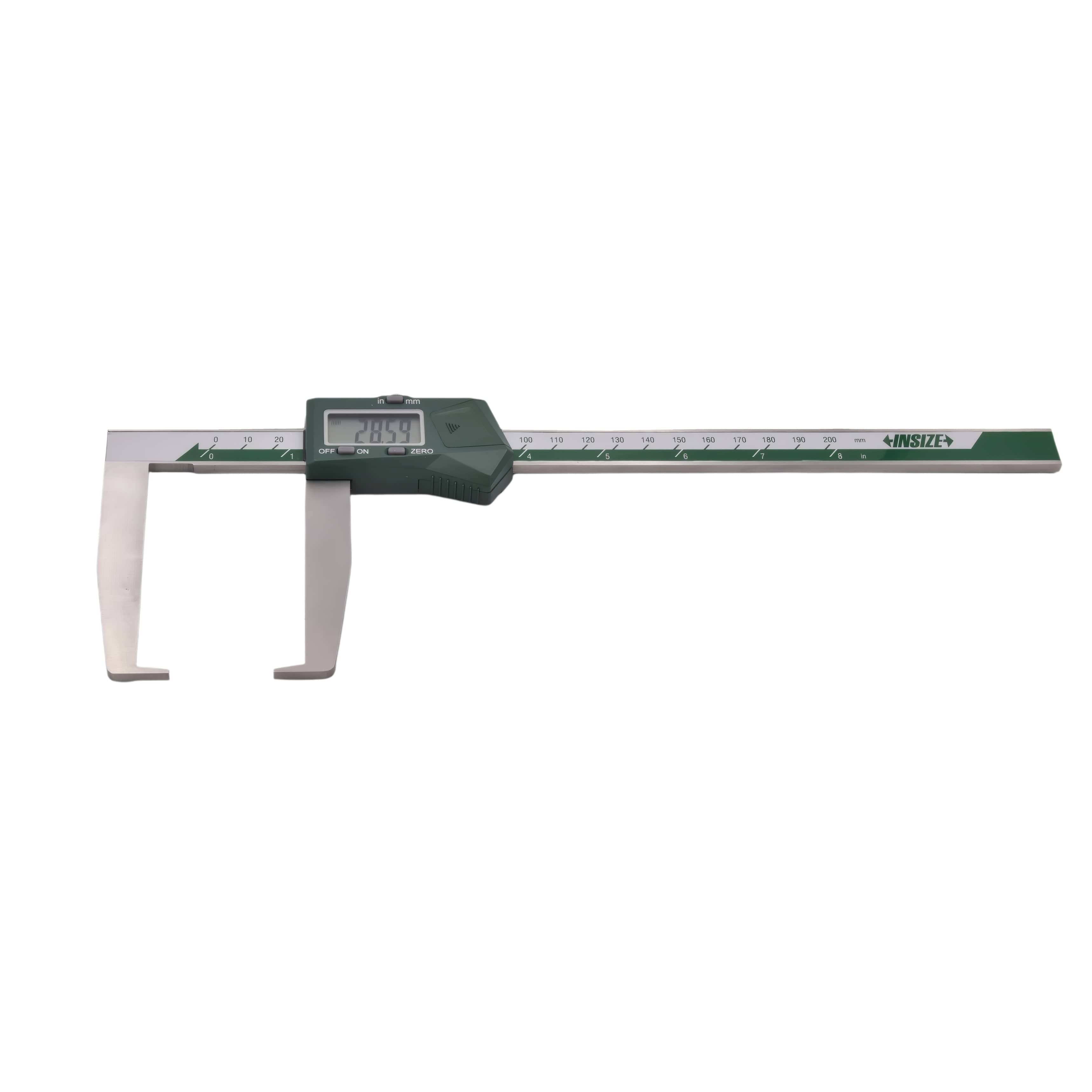 Insize Digital Outside Neck Caliper 0-200mm/0-8" Series 1187-200A-3