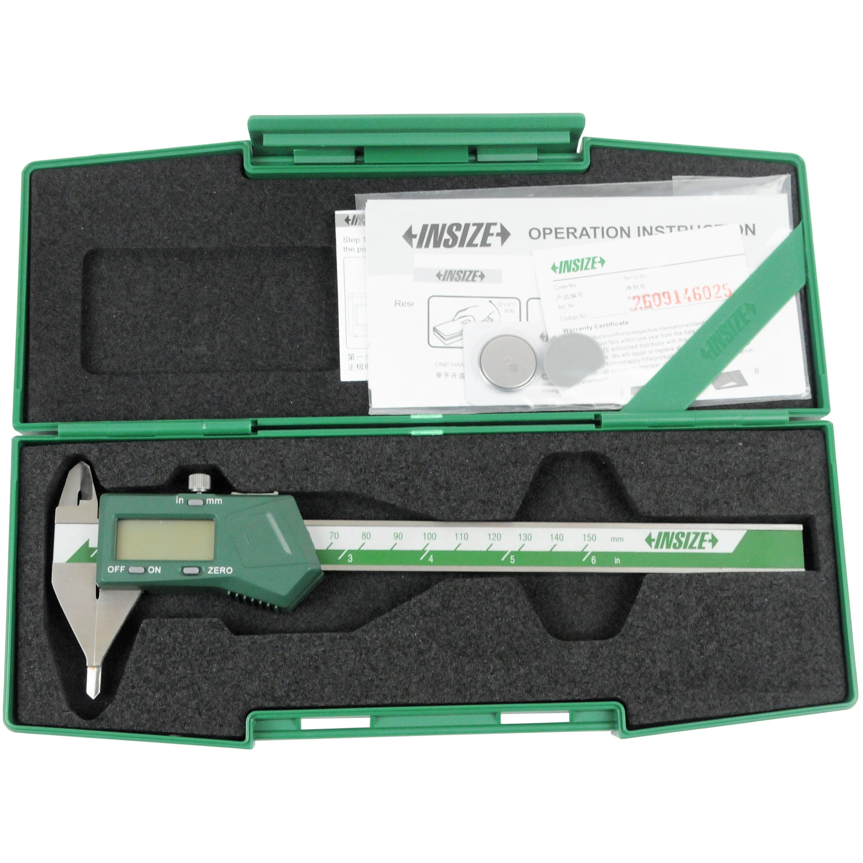 Insize Digital Small Point Caliper 0-150mm/0-6" Range Series 1169-150-0