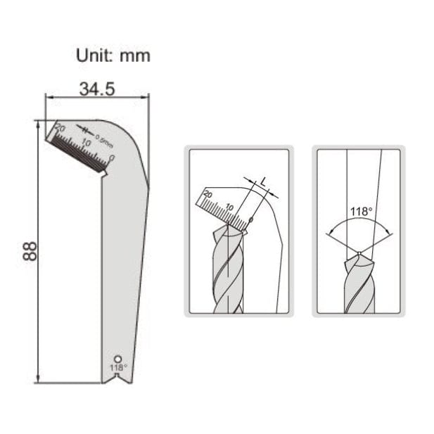 Insize Drill Point Gauge Series 4843-1-3