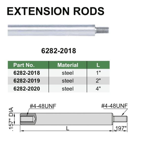 Insize Extension Rod 2" Range Series 6282-2019-2