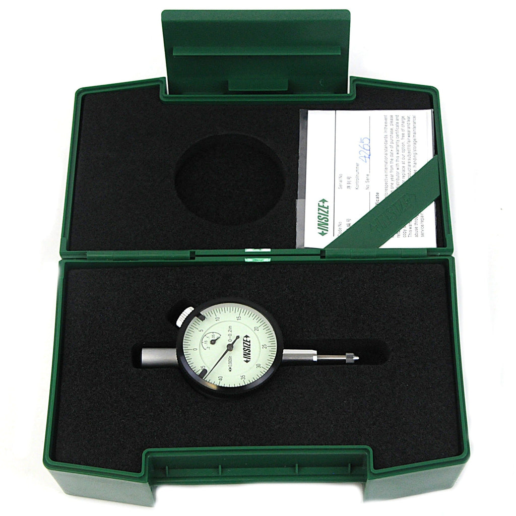Insize Imperial Compact Dial Indicator Range 0 - 0.2" Series 2304-0205-0
