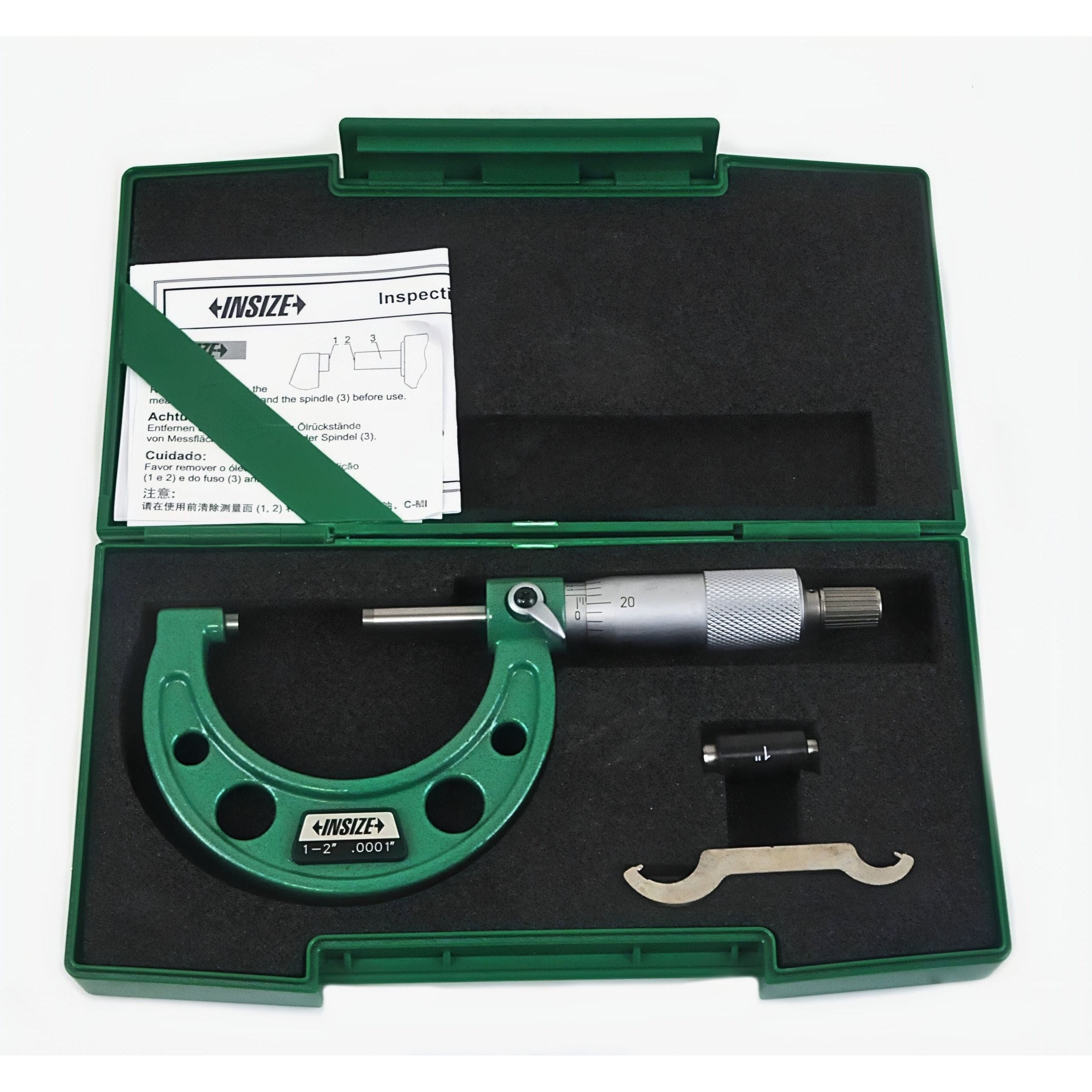 Insize Imperial Outside Micrometer 1-2" Range Series 3203-2A-0