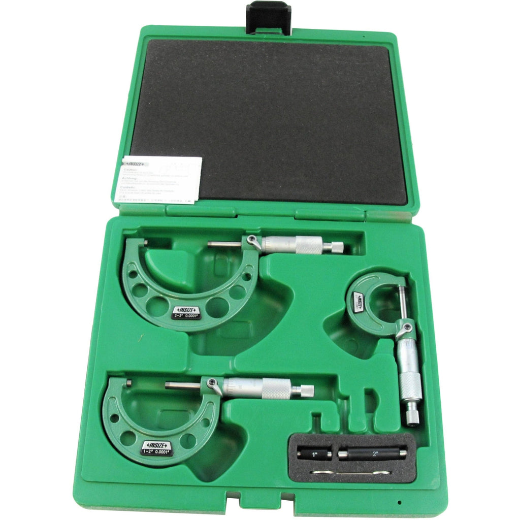Insize Imperial Outside Micrometer Set 0-3" Range Series 3203-33A-0
