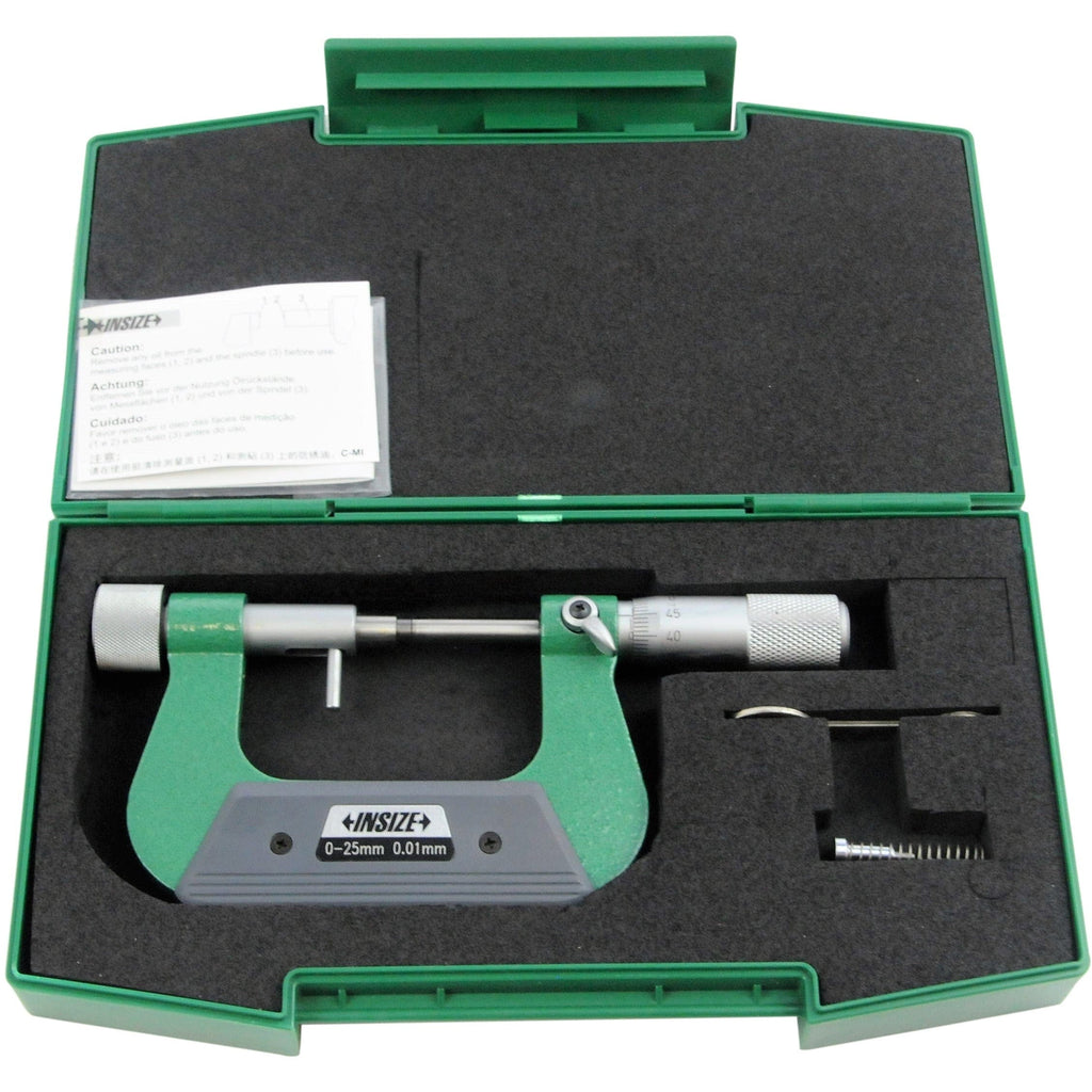 Insize Indicating Micrometer 0-25mm Range Series 3331-25A-0