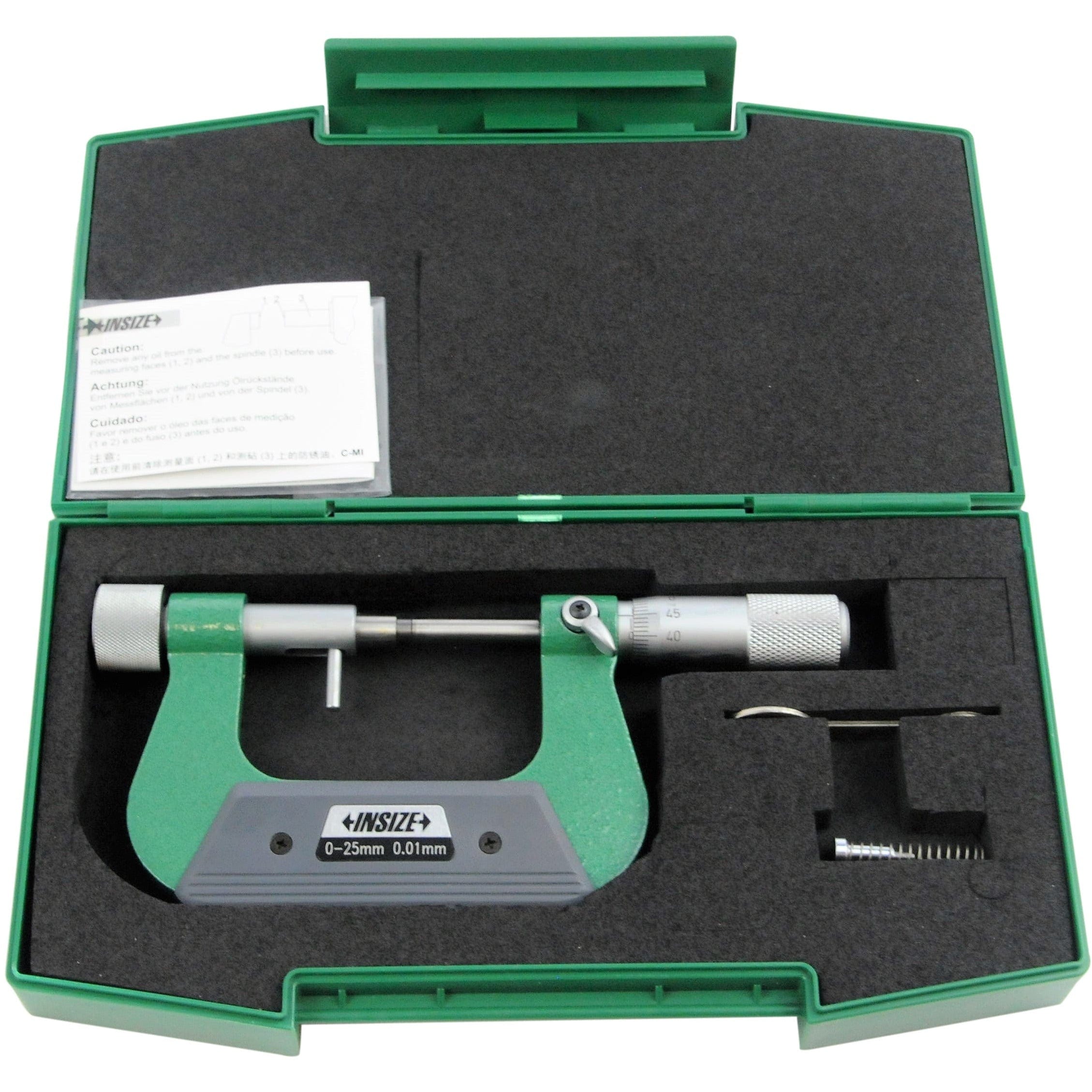 Insize Indicating Micrometer 0-25mm Range Series 3331-25A-0