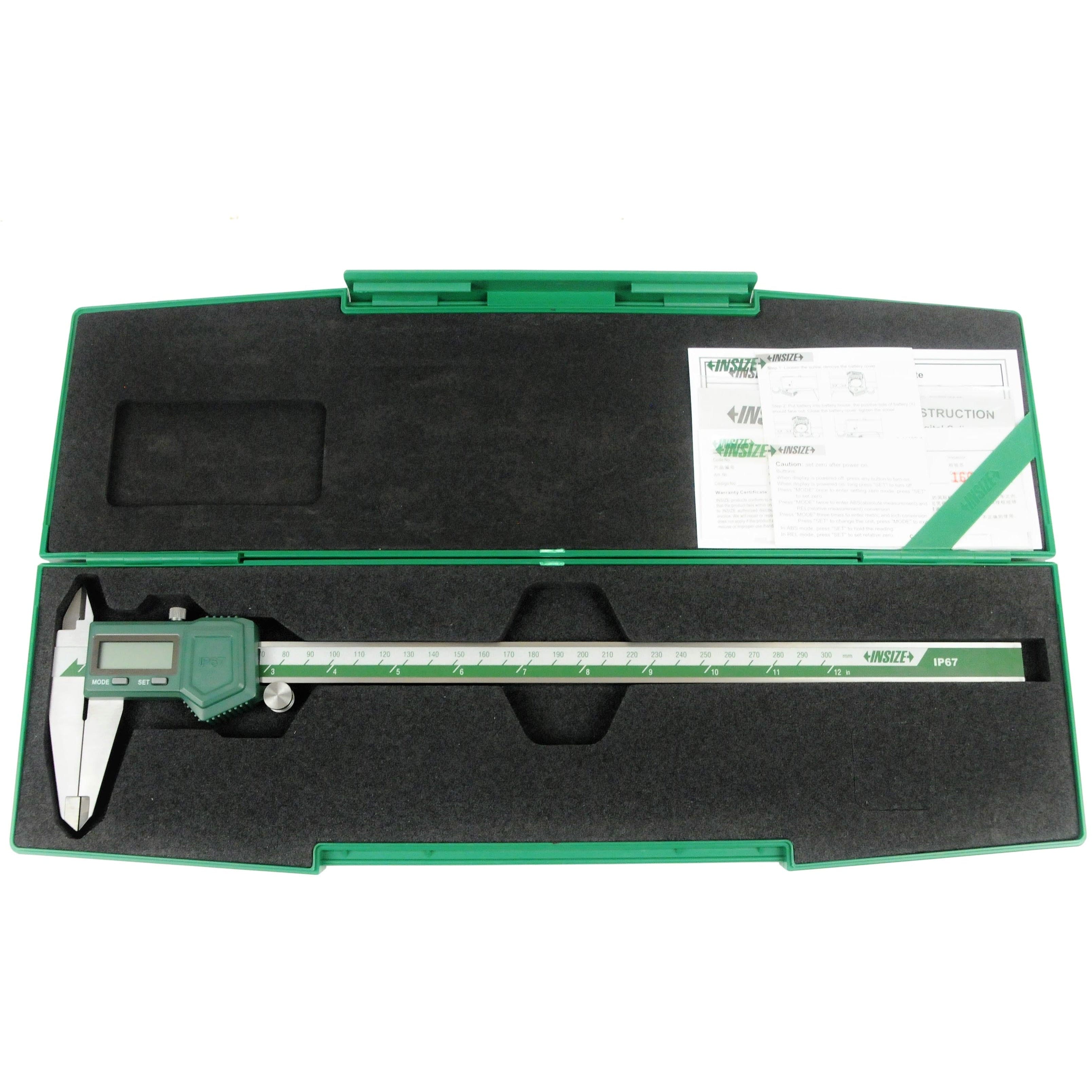 Insize IP57 Digital Caliper 0-300mm/0-12" Range Series 1118-300B-0