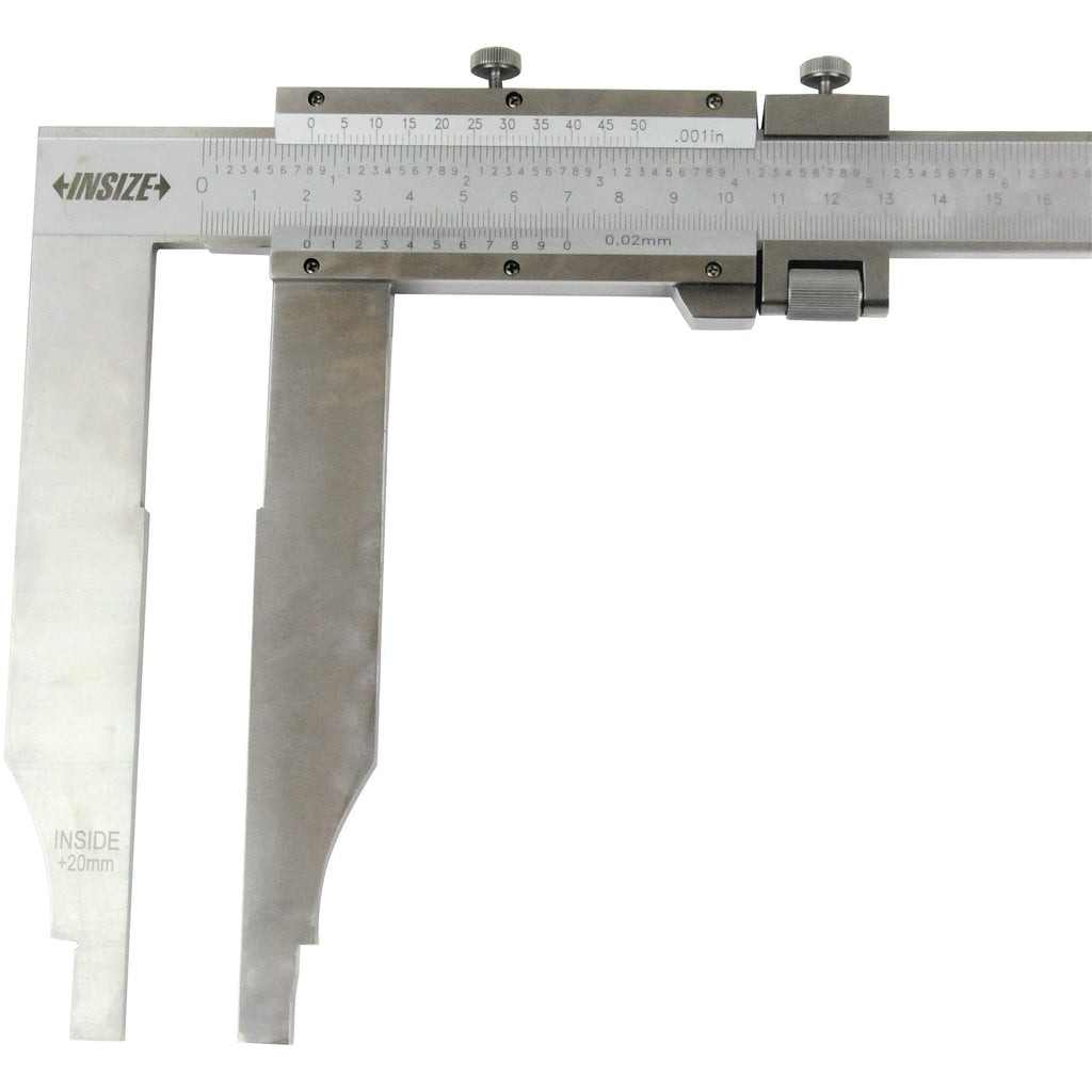 Insize Long Jaw Vernier Caliper 0-500mm/0-20" Range Series 1215-522-4