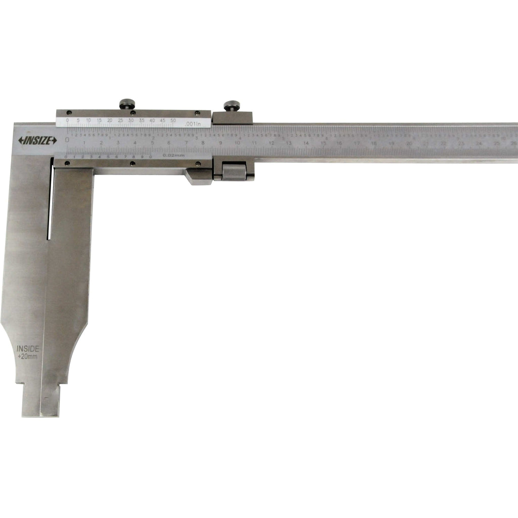 Insize Long Jaw Vernier Caliper 0-500mm/0-20" Range Series 1215-522-2