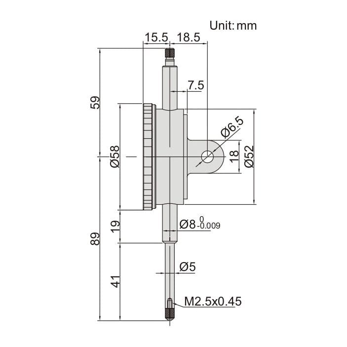 Insize Long Stroke Dial Indicator 30mm Range Series 2889-30-3
