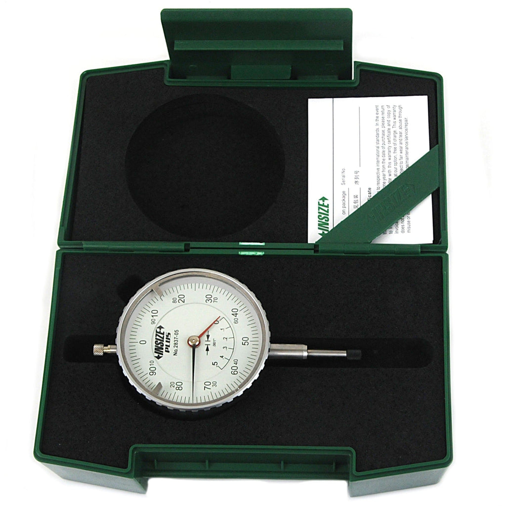 Insize Lug Back Dial Indicator 0-0.5" x 0.001" Range Series 2837-05-0