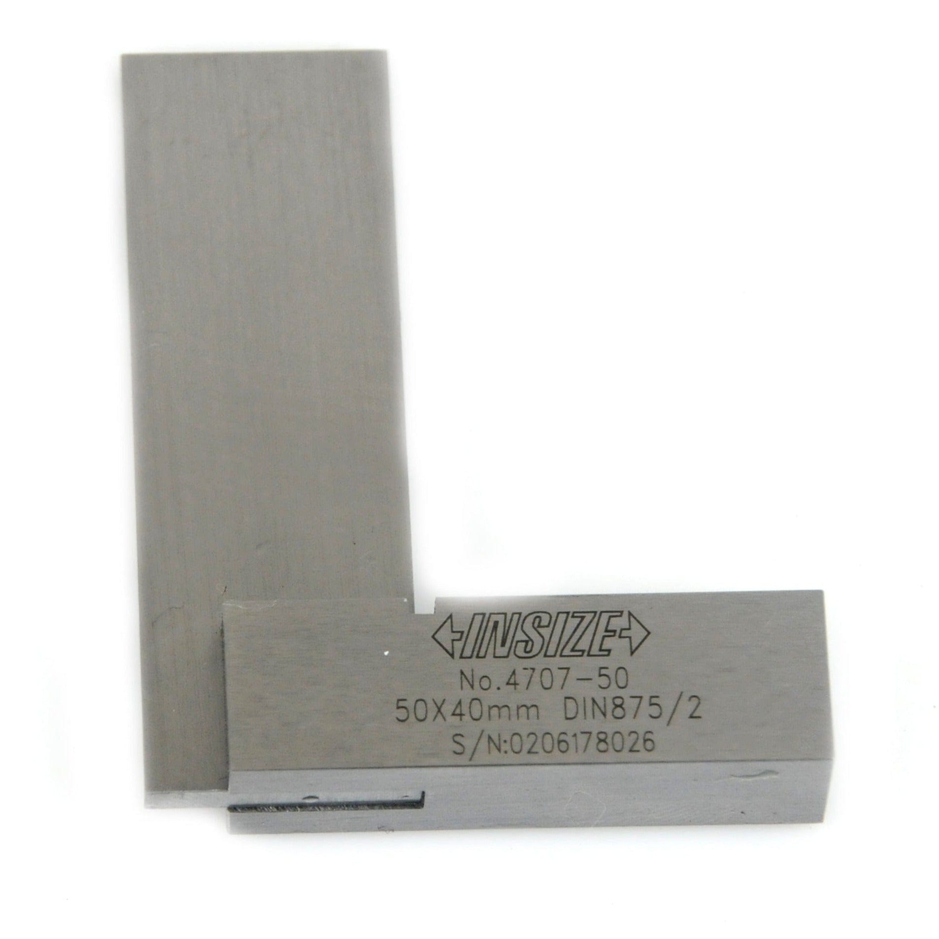 Insize Machinist 90° Square Range 50x40mm Series 4707-50-0