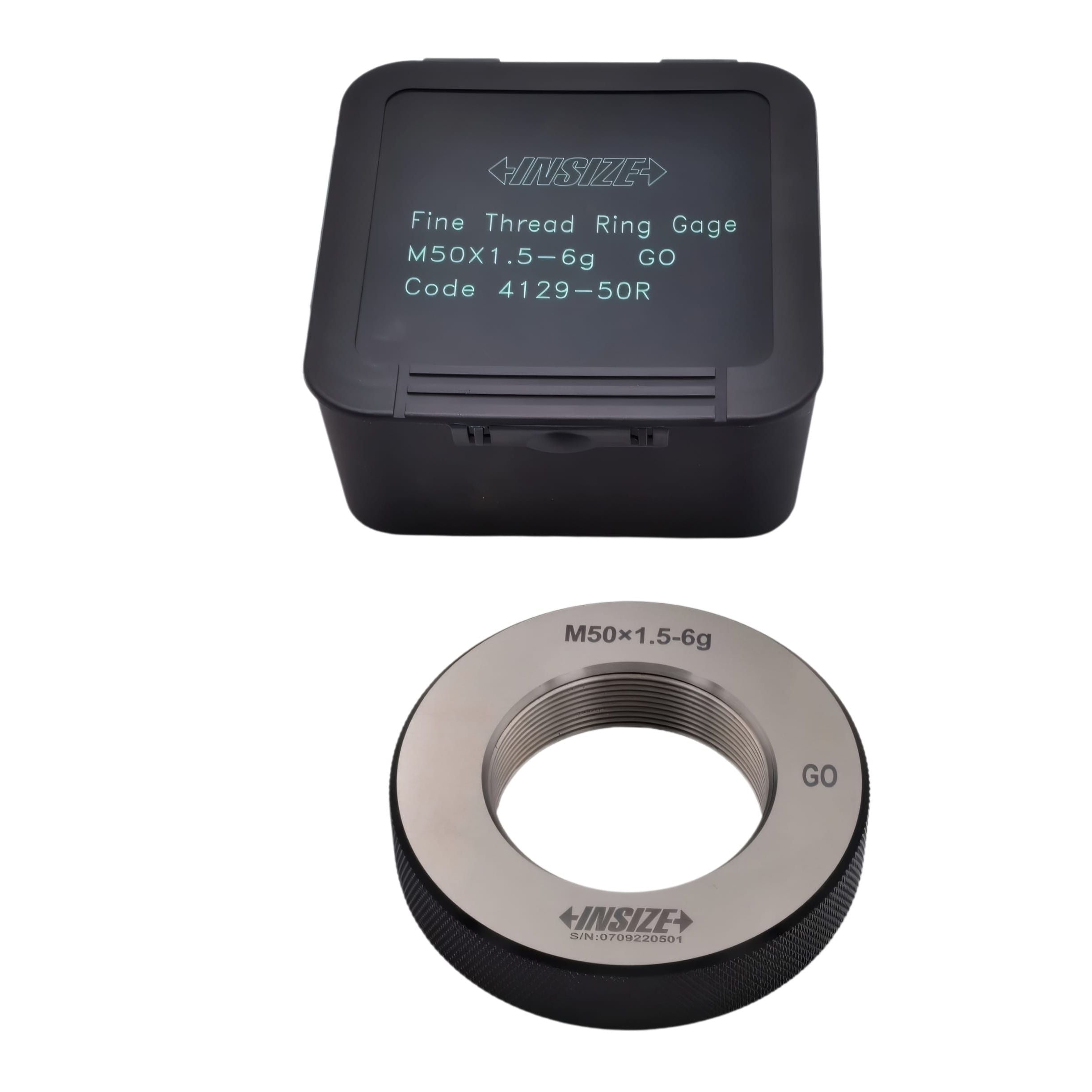 Insize Metric Fine Thread Ring Gauge GO M50 x 1.5 Class 6g Series 4129-50R-1