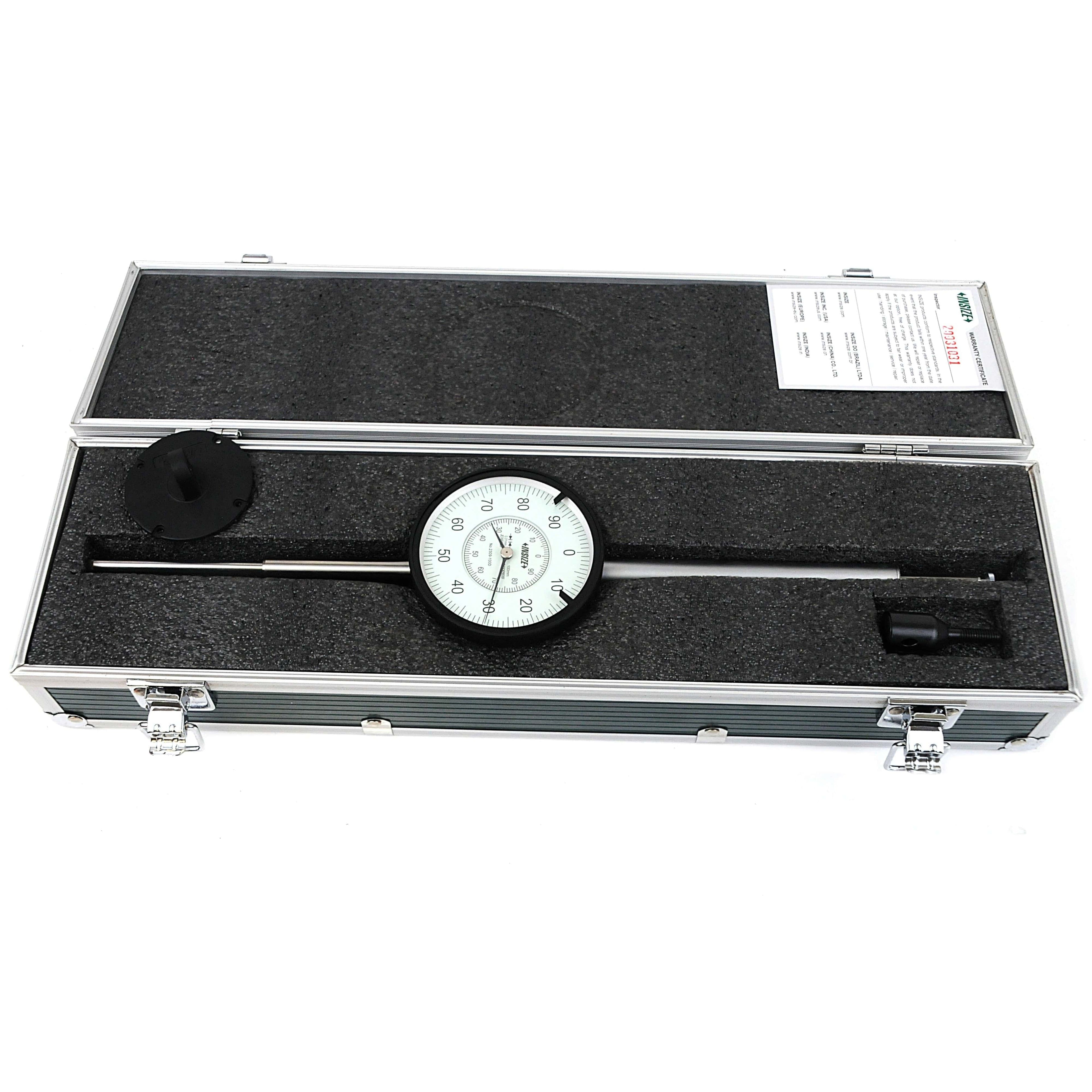 Insize Metric Long Stroke Dial Indicator 100mm Range Series 2309-100D-0