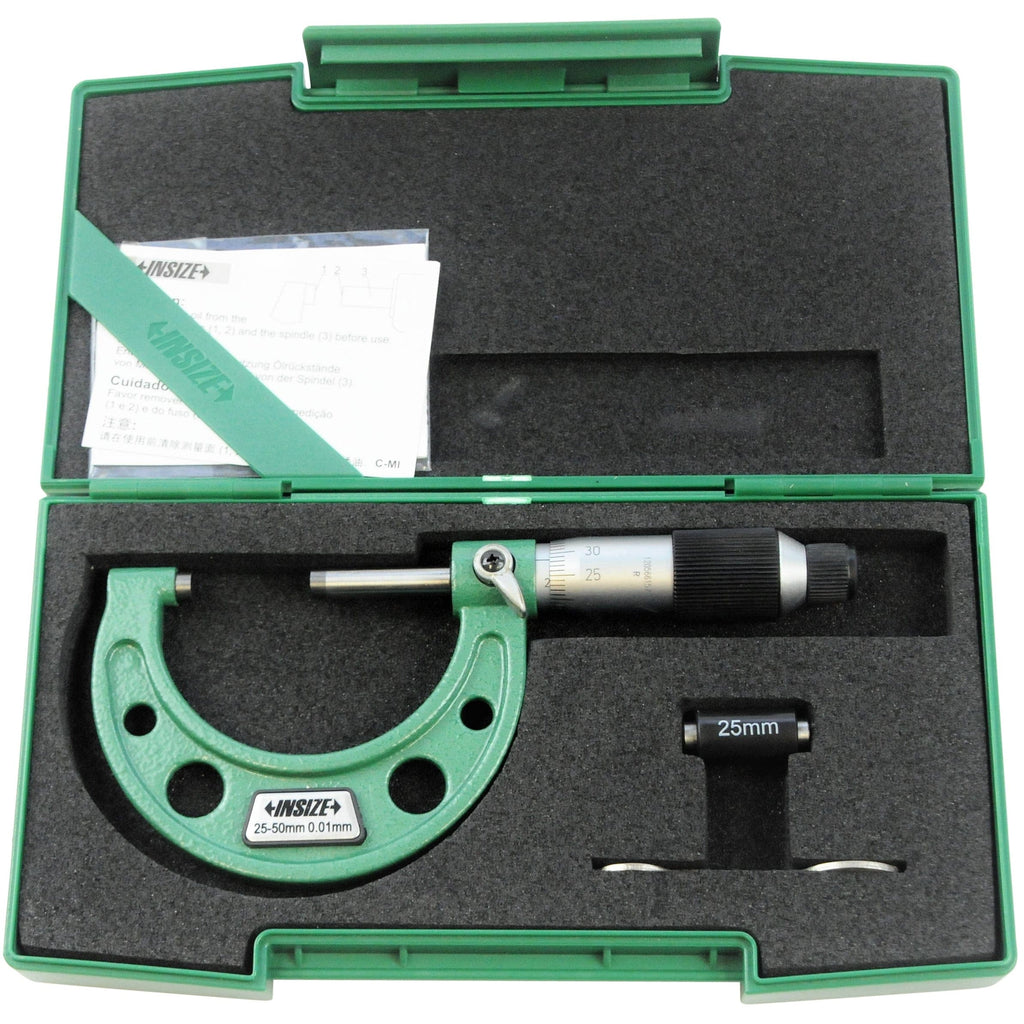 Insize Metric Outside Micrometer 25-50mm Range Series 3203-50FA-0