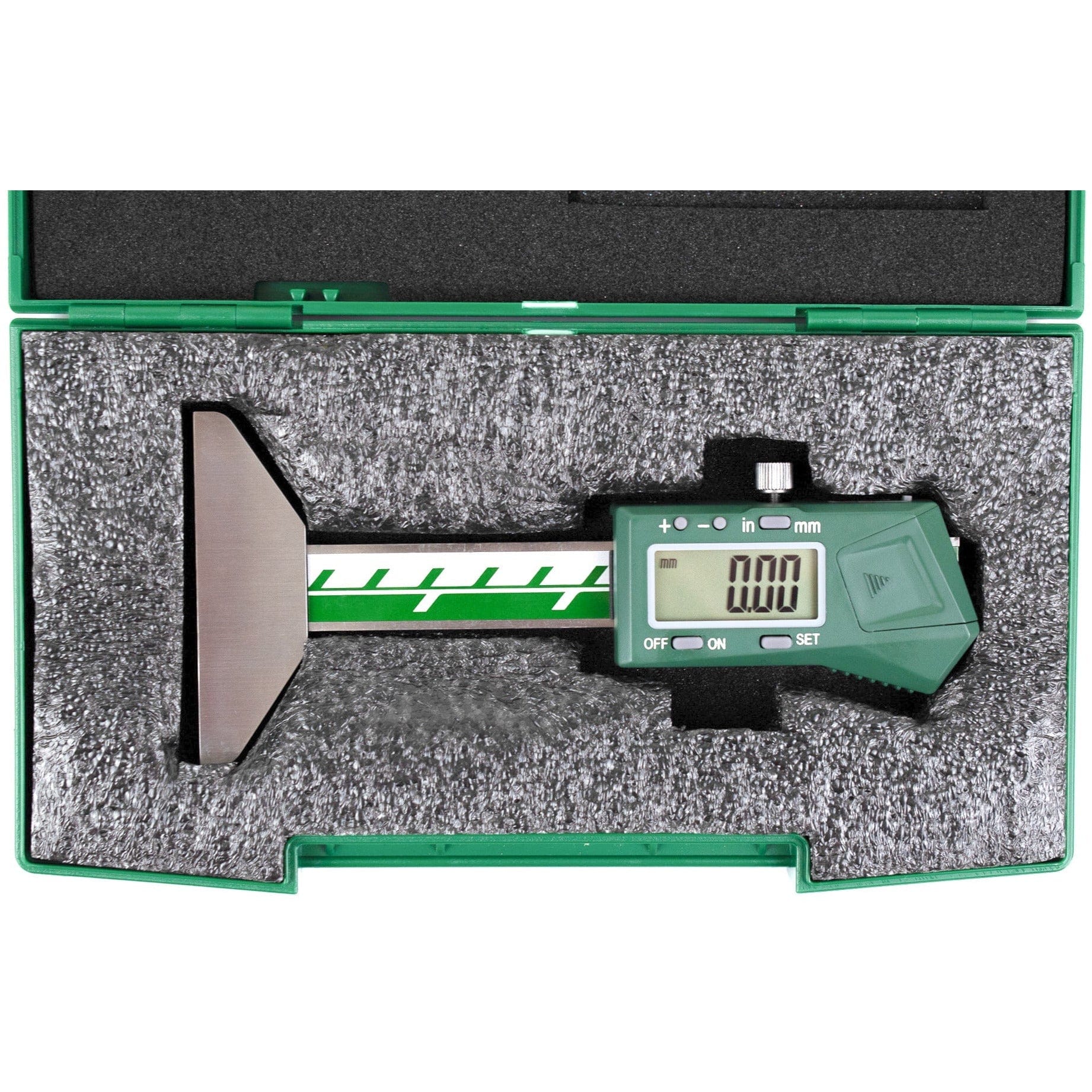 Insize Mini Digital Depth Gauge W/ Round Bar 140mm Range Series 1140-50-0