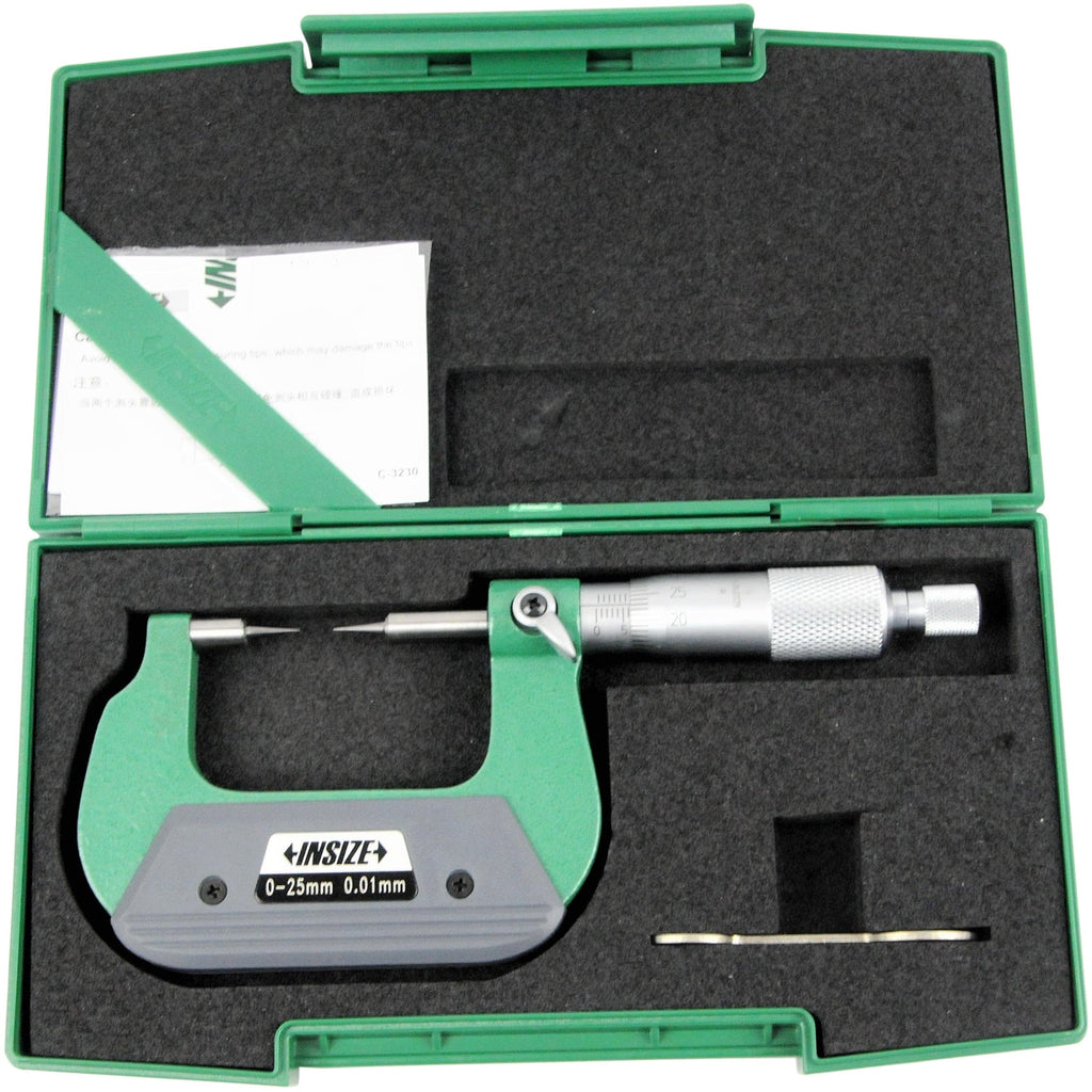 Insize Point Micrometer 0-25mm Range Series 3230-25BA-0