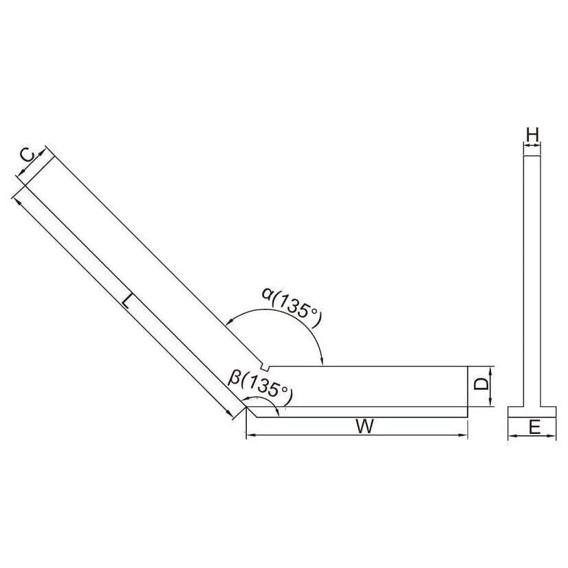 Insize Range 135° Square 300 X 175mm Series 4754-3300-1
