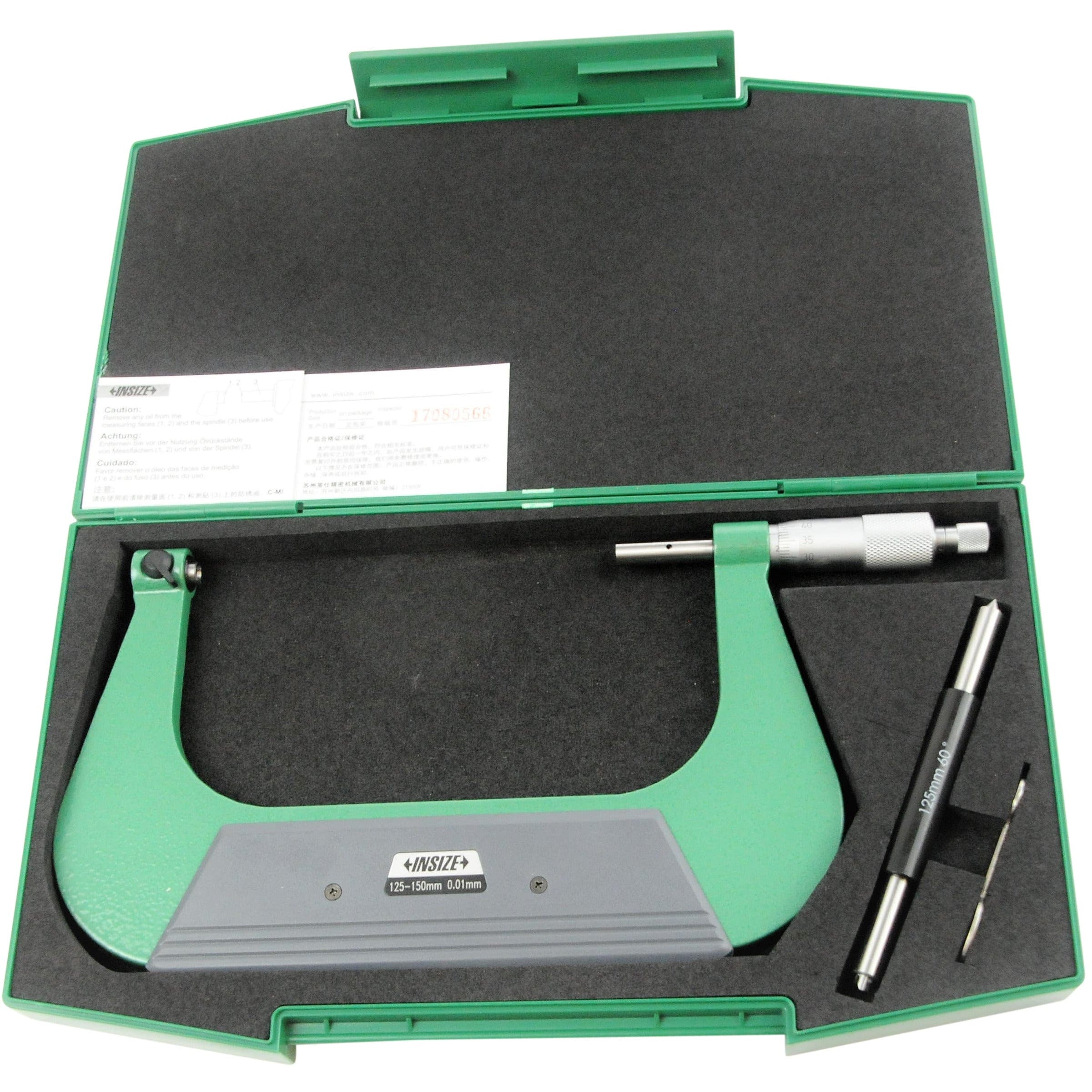 Insize Screw Thread Micrometer 125-150mm Range Series 3281-150A-0