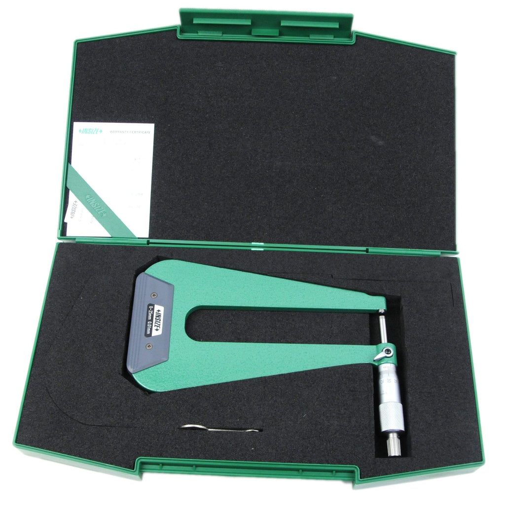 Insize Sheet Metal Micrometer 0-25mm Range Series 3239-253F-0