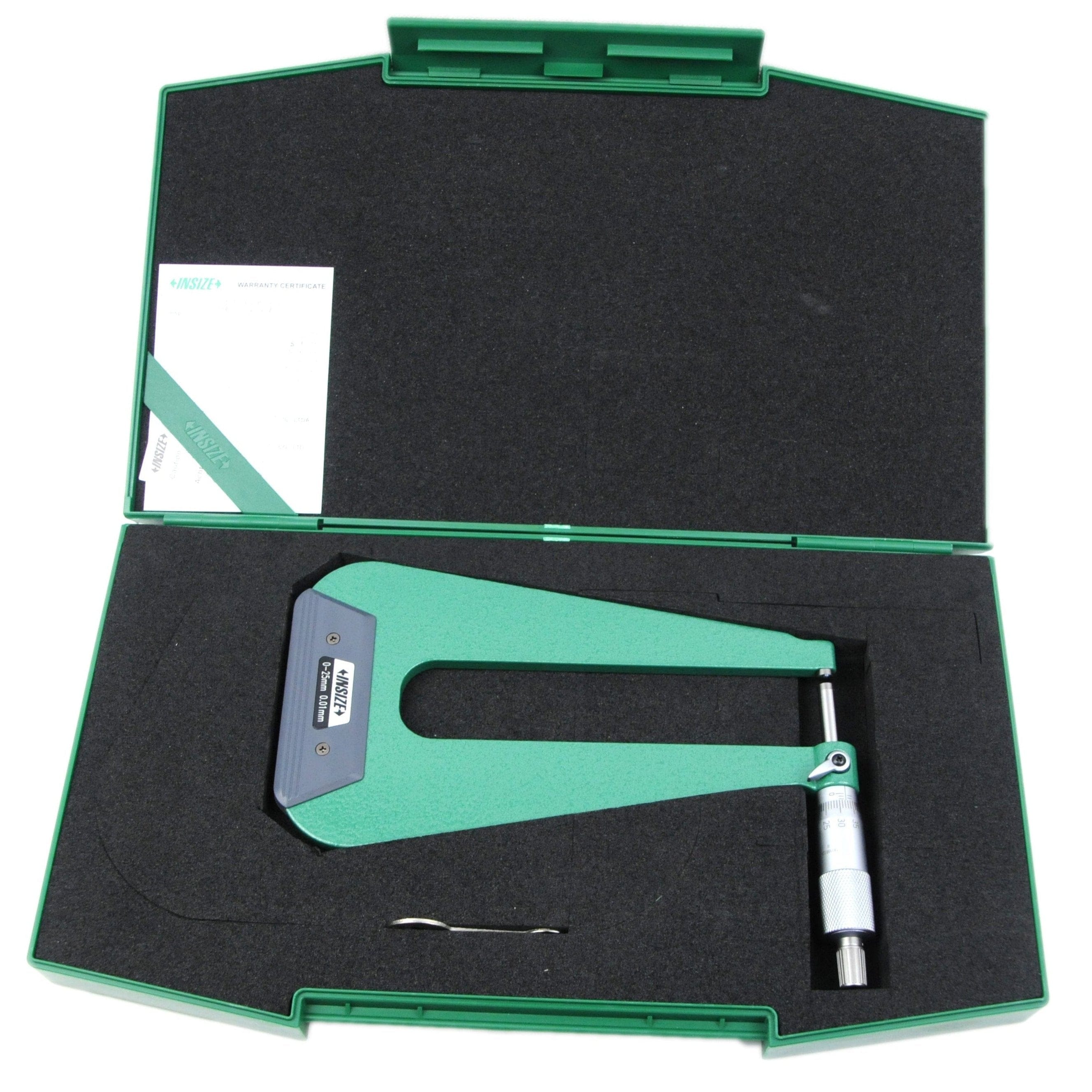 Insize Sheet Metal Micrometer 0-25mm Range Series 3239-253F-0