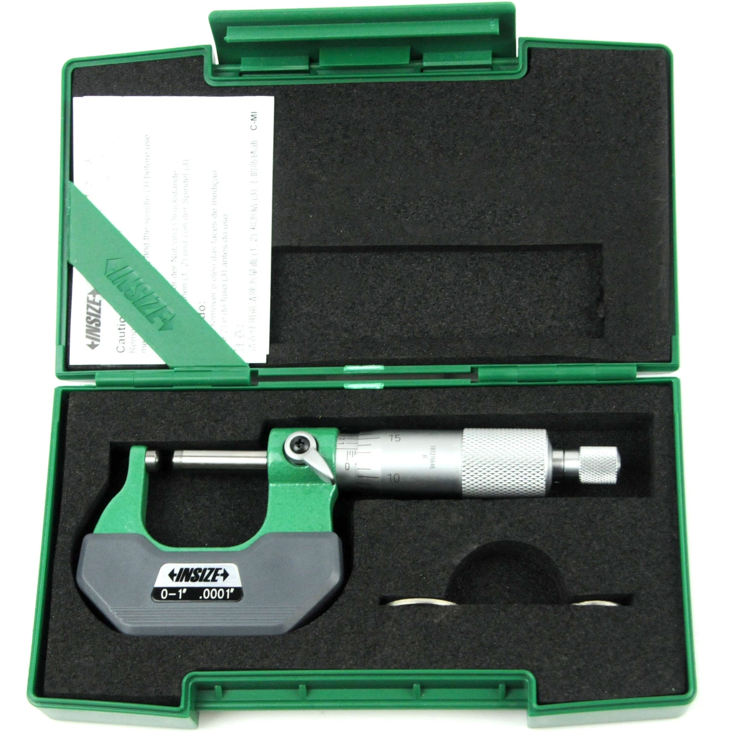 Insize Spherical Anvil Tube Micrometer 0-1" Type B Series 3260-1S-0