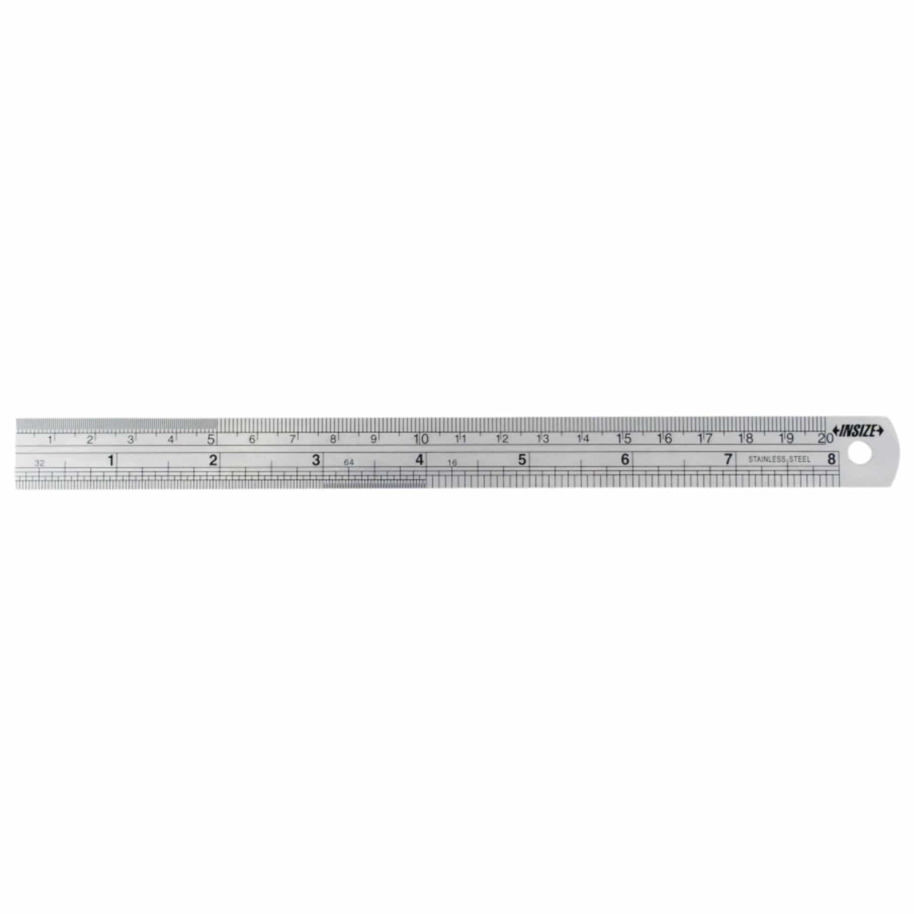 Insize Stainless Steel Ruler 200mm/8" Range Series 7110-200-0