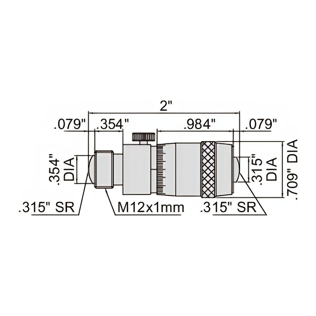 Insize Tubular Inside Micrometer 2-40" Range Series 3222-40-3