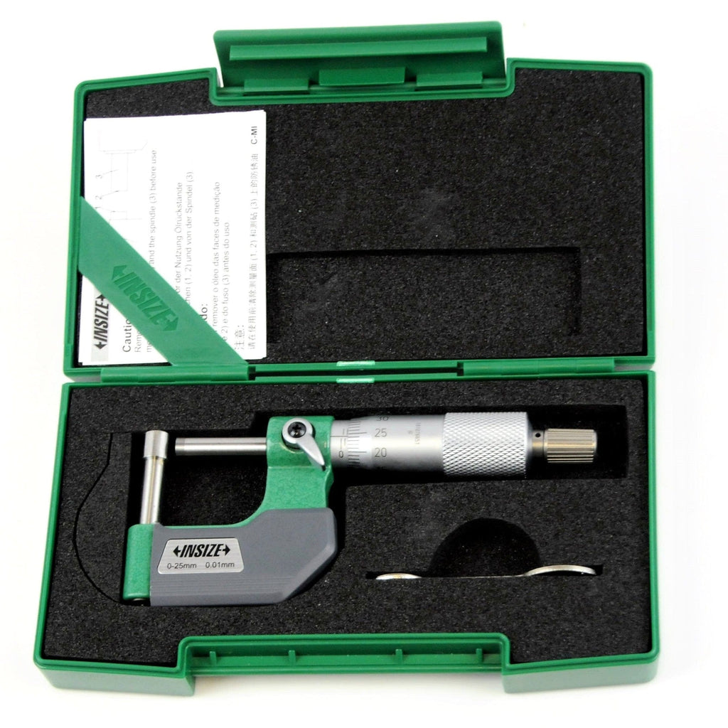 Insize Type C Cylindrical Anvil Tube Micrometer 0-25mm Range Series 3261-25CA-0