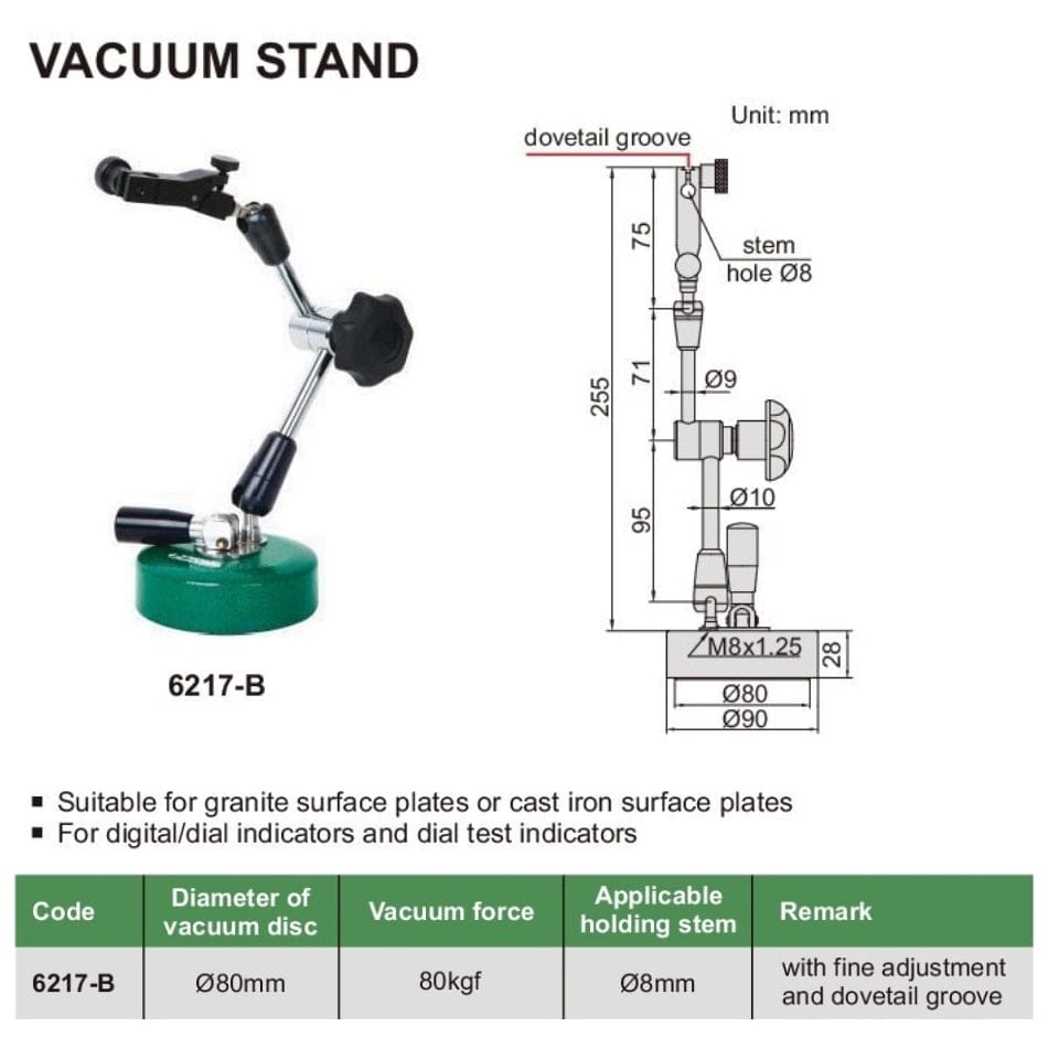 Insize Vacuum Stand Series 6217-B-1