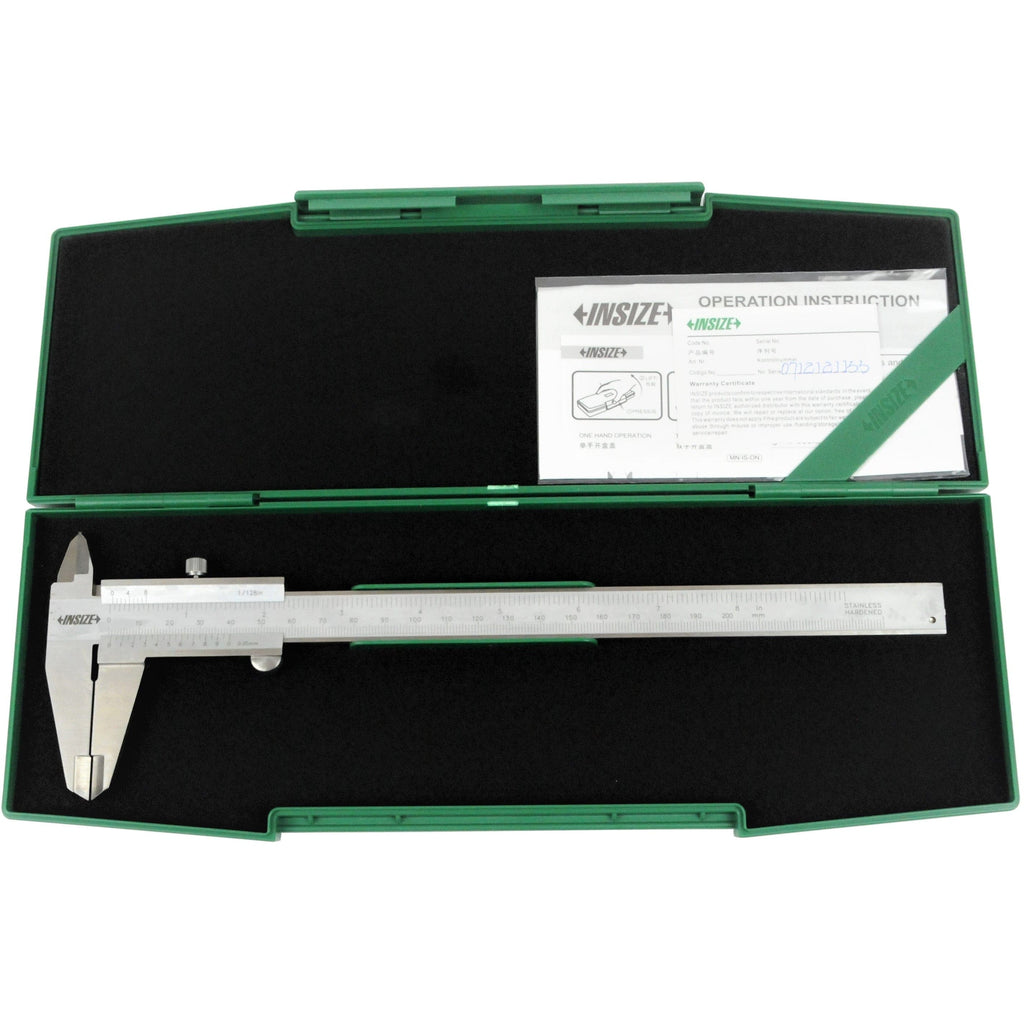 Insize Vernier Caliper 0-200mm/0-8" Range Series 1205-200S-0