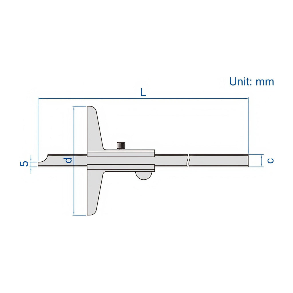 Insize Vernier Depth Gauge 0-200mm Range Series 1240-200-3