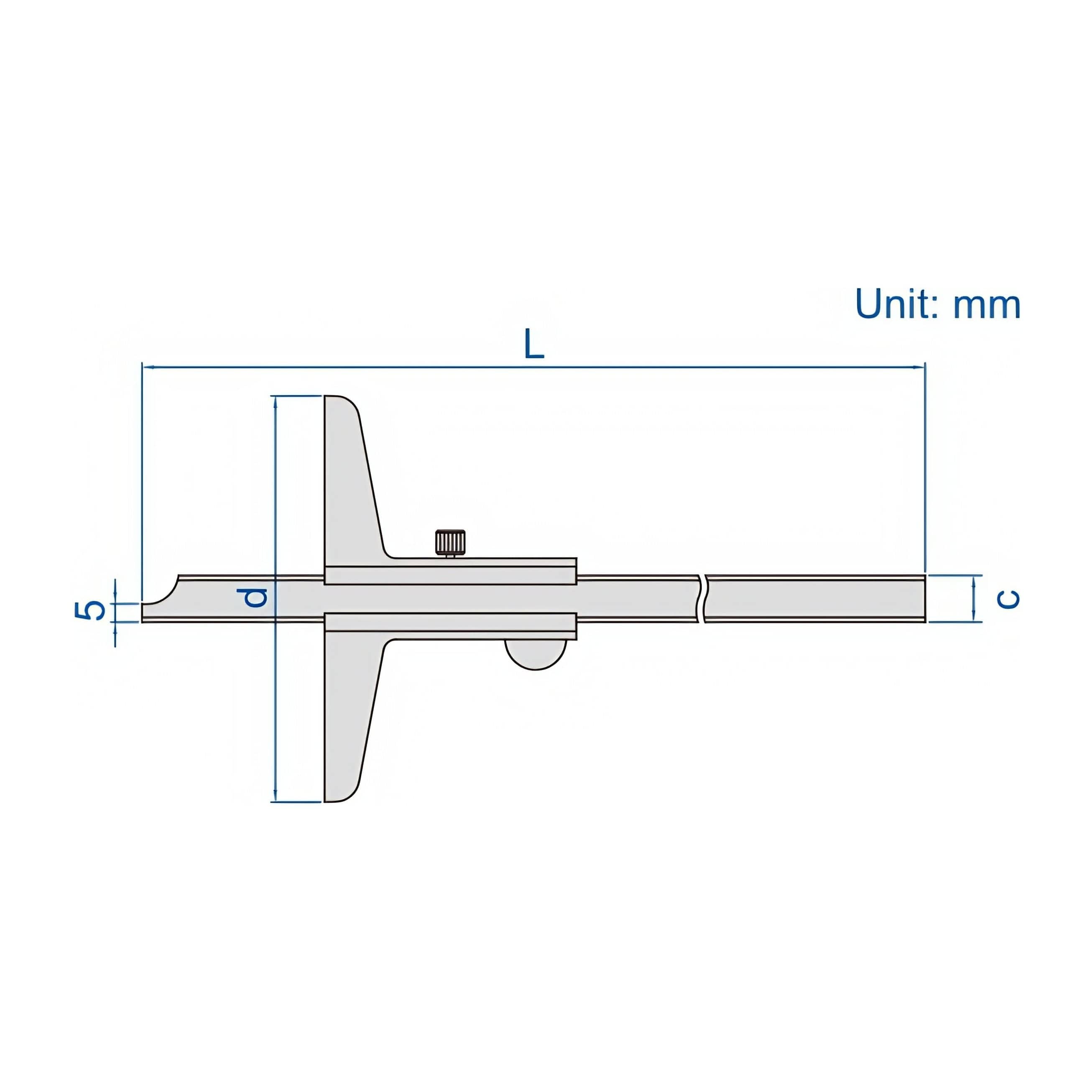 Insize Vernier Depth Gauge 0-200mm Range Series 1240-200-3