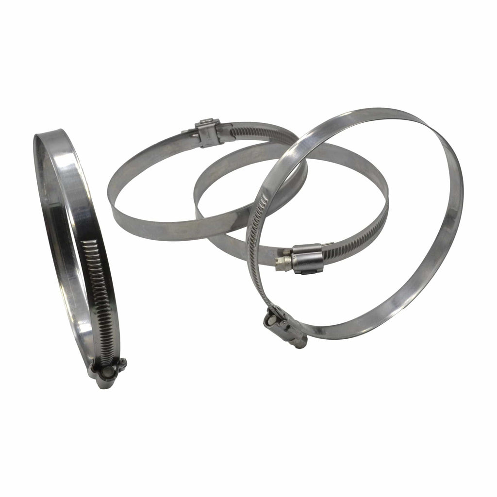 4 Piece 304 Stainless Steel 118-140mm Worm Drive Hose Clamp-2
