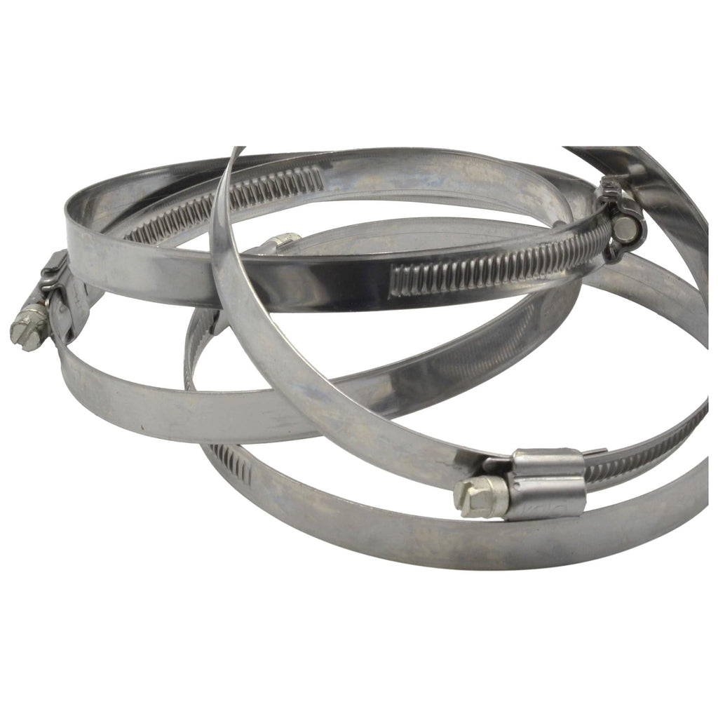 4 Piece 304 Stainless Steel 118-140mm Worm Drive Hose Clamp-0