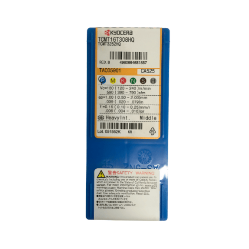 10pc Kyocera TCMT16T308HQ CA525 – Turning Insert (Finishing to Medium)-3