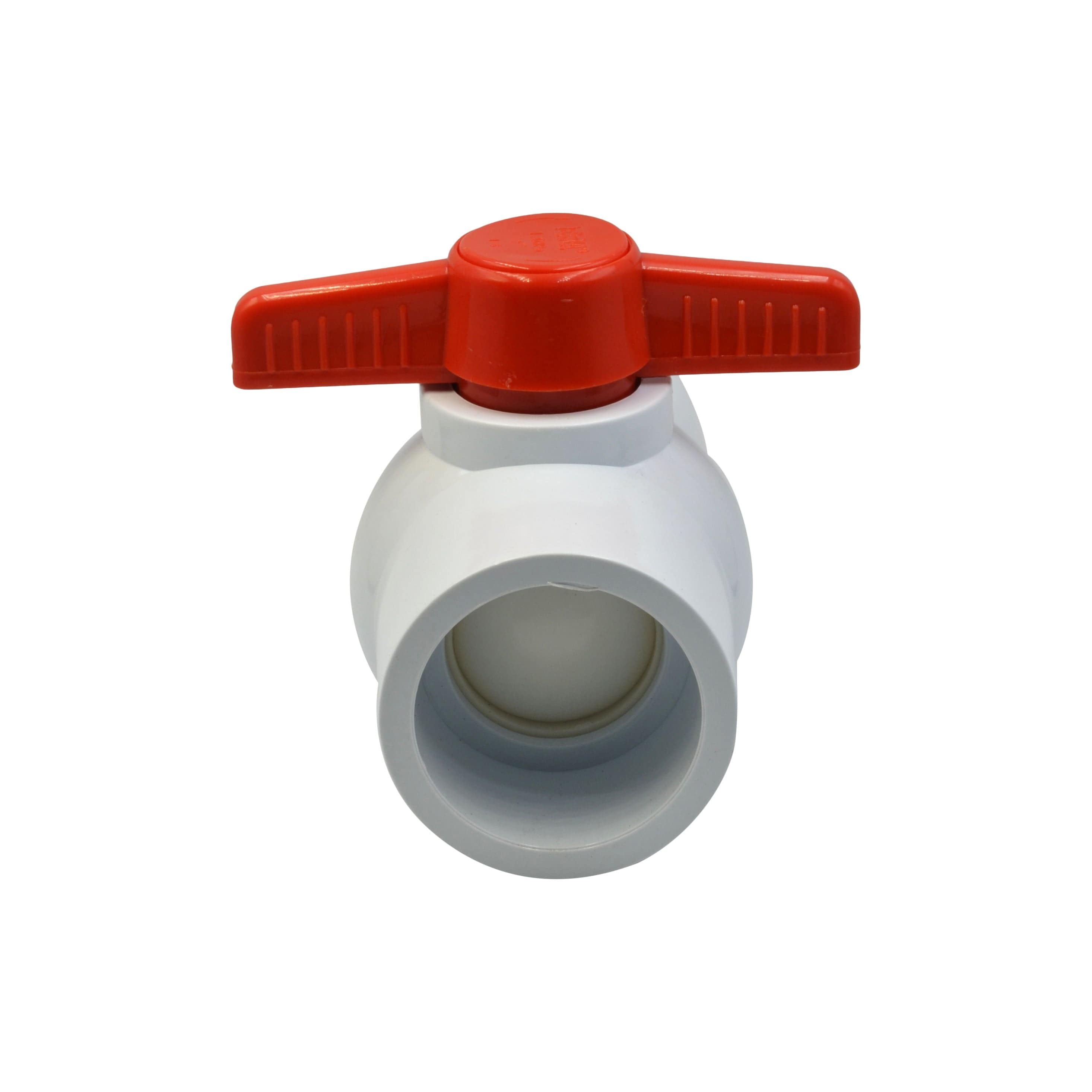 1pcs PVC Pipe Female/Female 2" Slip Join Ball Valve-0