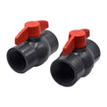 2pcs PVC Pipe Female/Female 2" BSP Thread Ball Valve-0