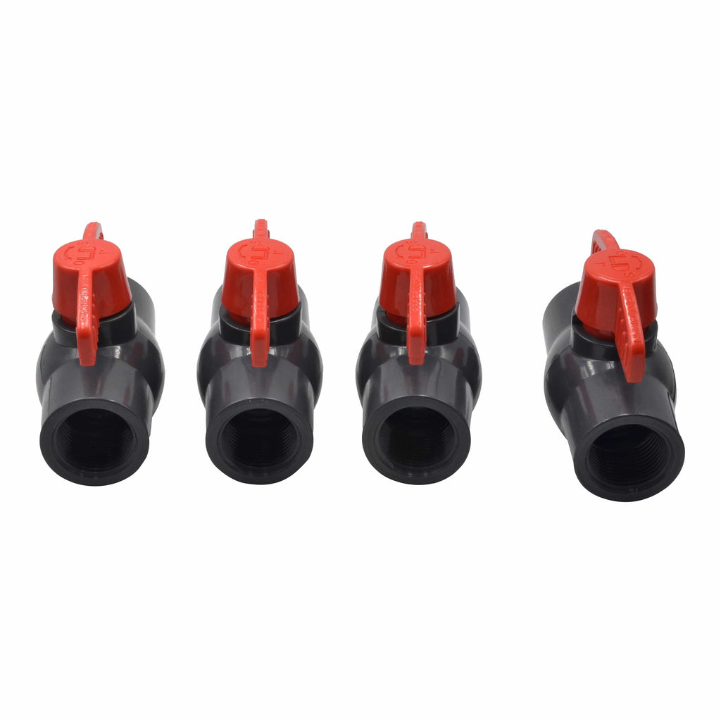 4pcs PVC Pipe Female/Female 1" BSP Thread Ball Valve-2