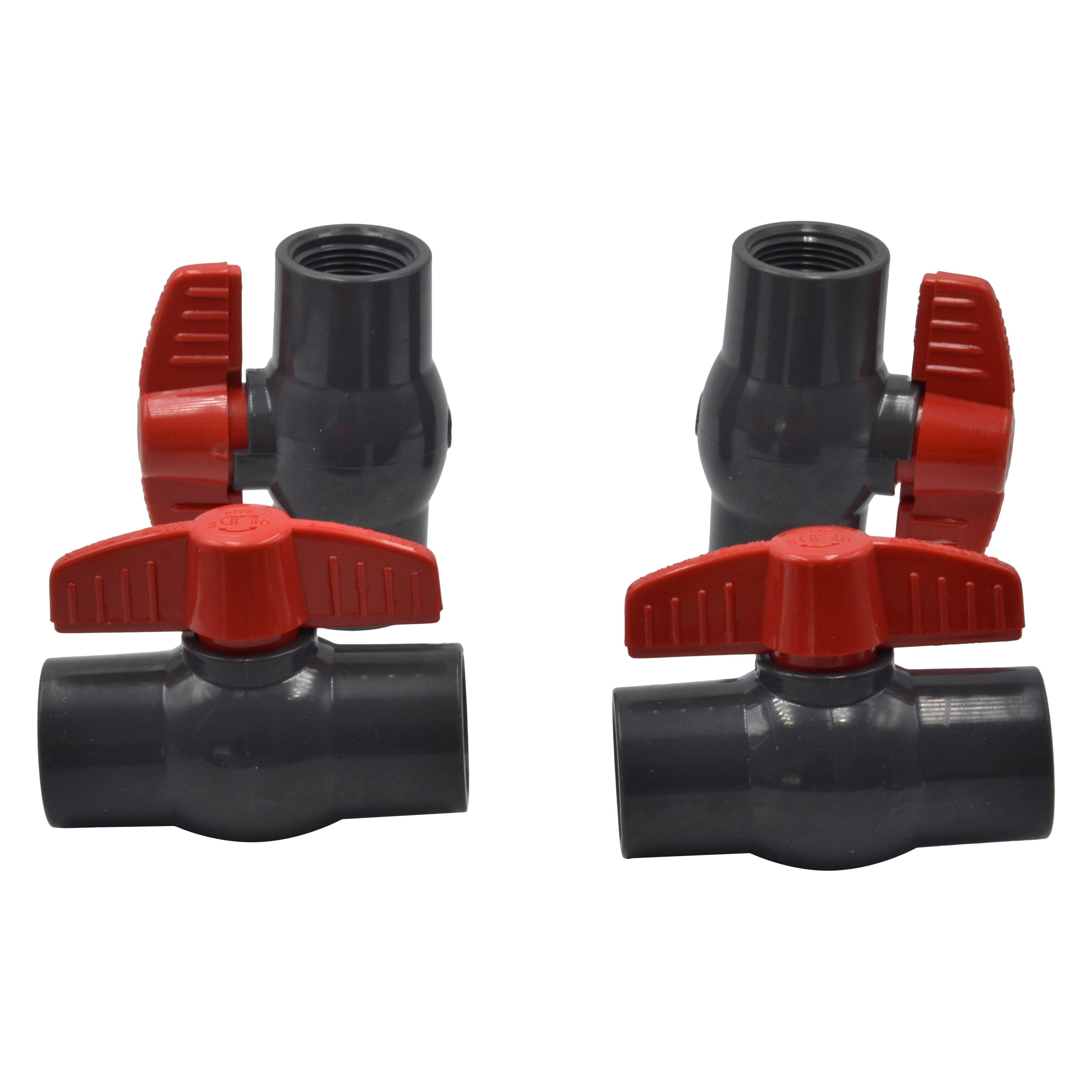 4pcs PVC Pipe Female/Female 3/4" BSP Thread Ball Valve-2